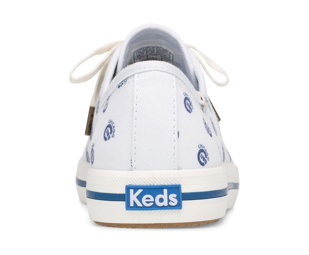 Basket Keds Femme Blanche/Bleu - Kickstart Mlb® - 251-UPBTIR